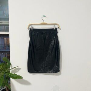 Hatch Black Vegan Leather Pencil Skirt Size XS